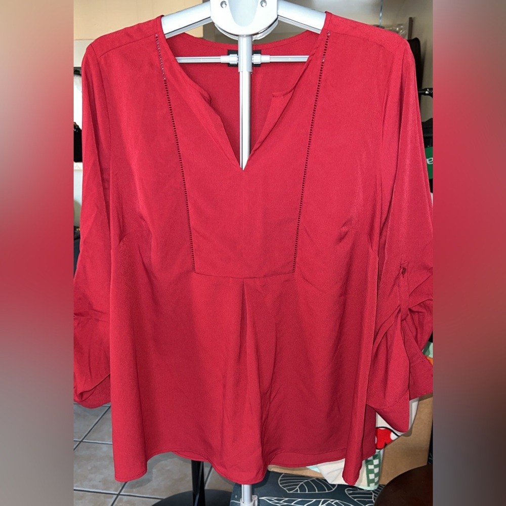 Lane Bryant - Red long Sleeve shirt - Picture 11 of 12